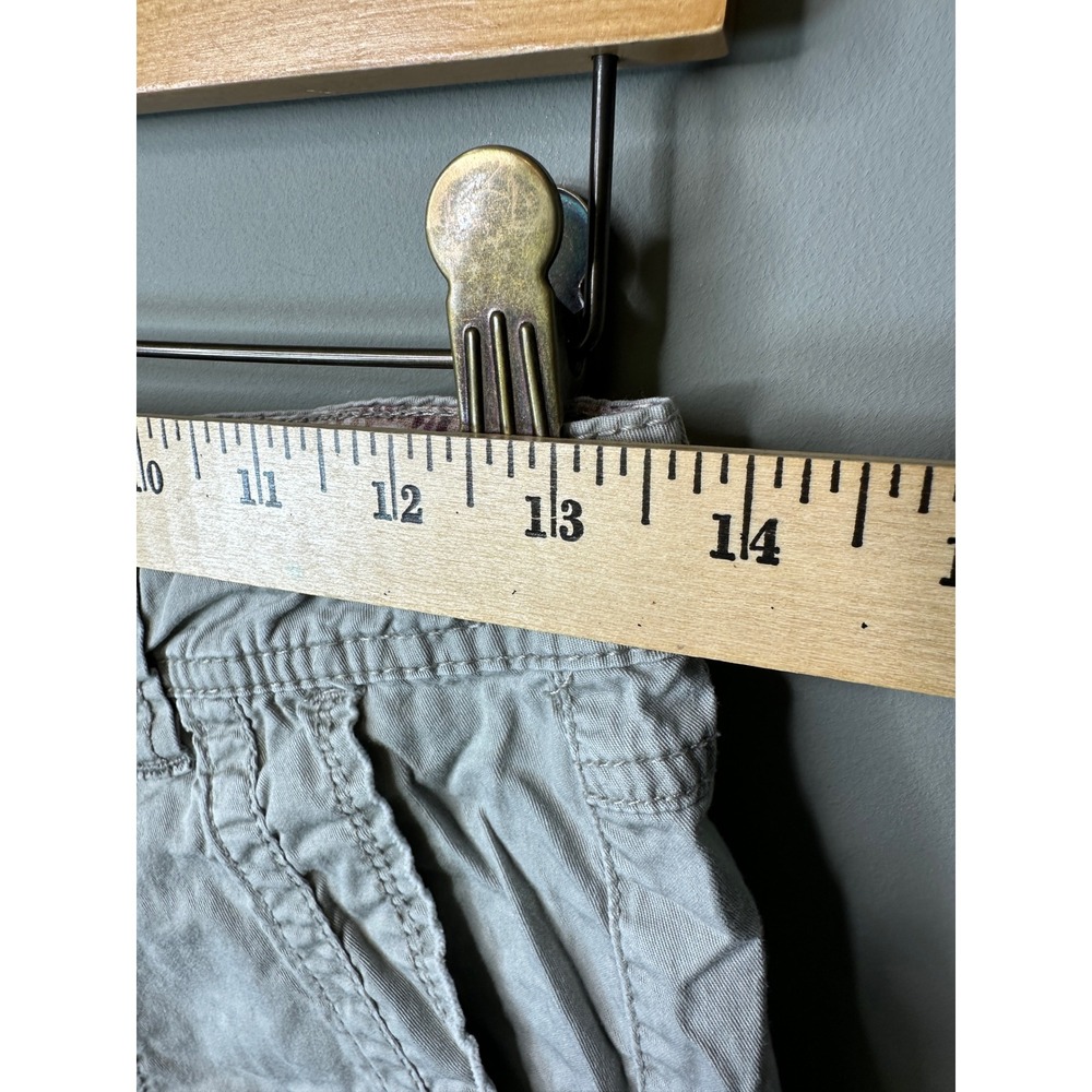 Unionbay Cargo Shorts Women Size 1 Gray Drawstring Cotton Utility Hem Ties - Picture 4 of 6